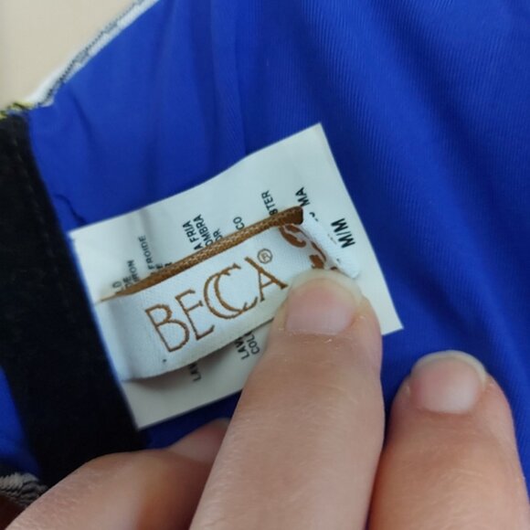 Becca striped one piece open back swimsuit - Picture 7 of 8